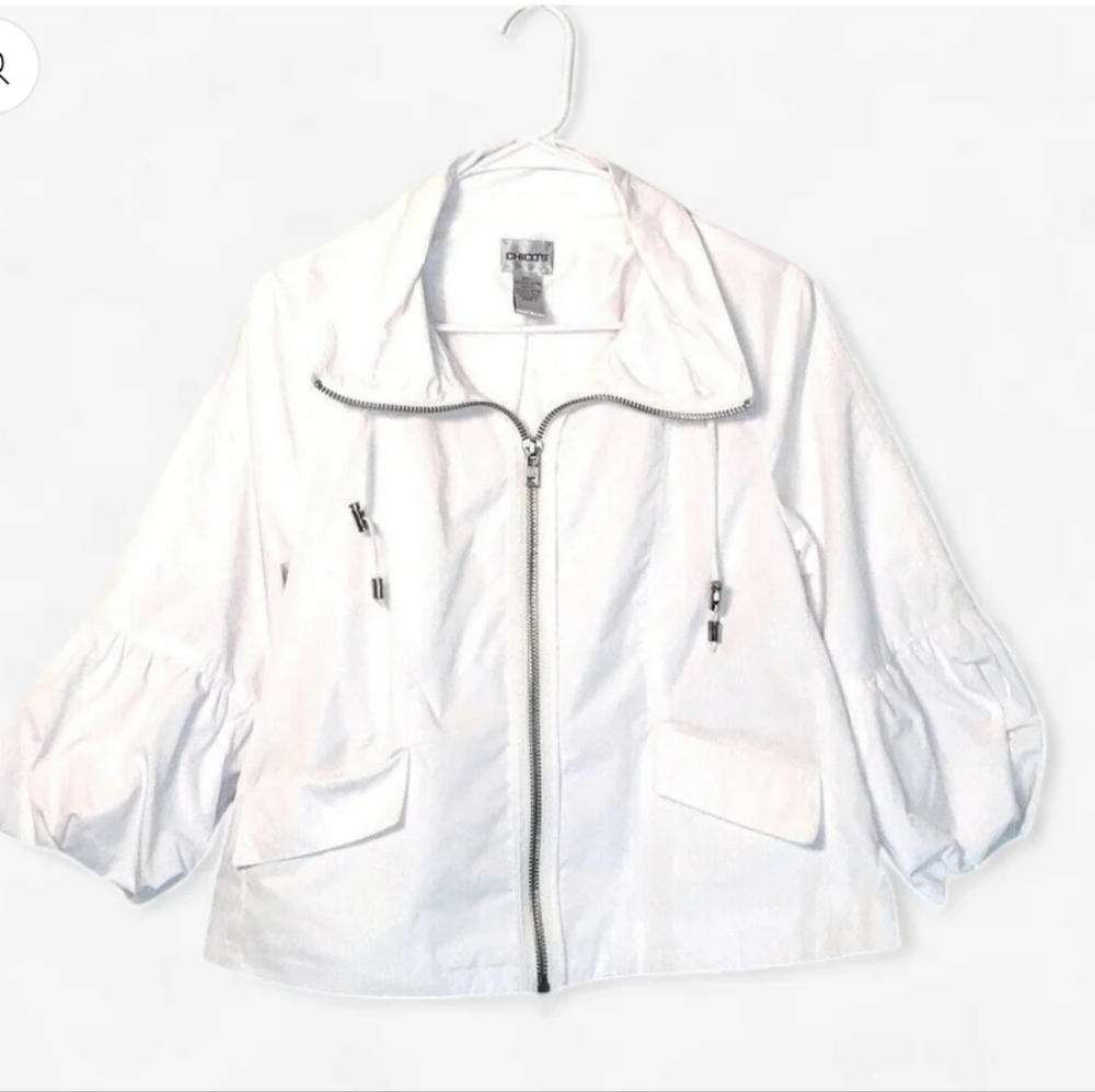 Chico's Women's Utility Jacket in White